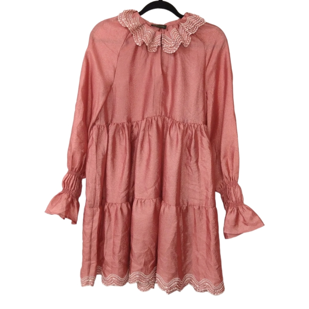 Stine Goya Daki Pink Polyester Tiered Dress. XS